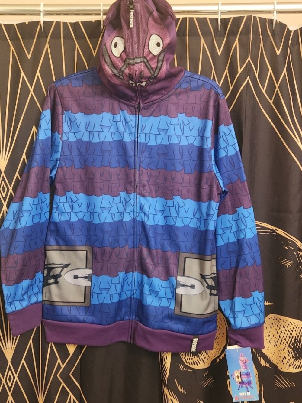 NWT Fortnite Loot Llama Full Zip Hoodie Costume Youth XL
